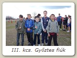 III. kcs. Győztes fiúk