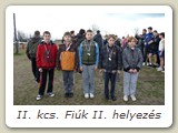 II. kcs. Fiúk II. helyezés